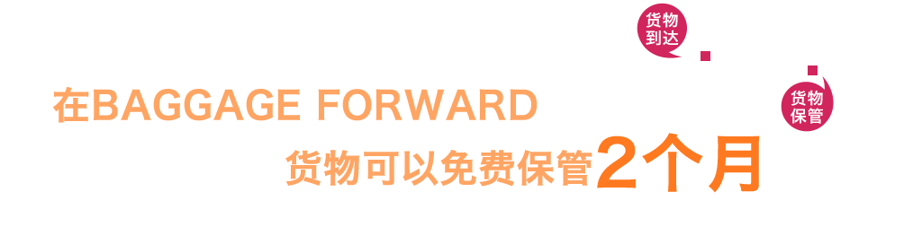 在BAGGAGE FORWARD 货物可以免费保管2个月