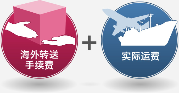海外转送手续费+实际运费