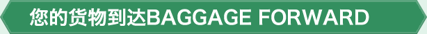 您的货物到达BAGGAGE FORWARD
