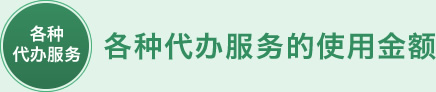 各种代办服务的使用金额