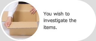 You wish to investigate the items.