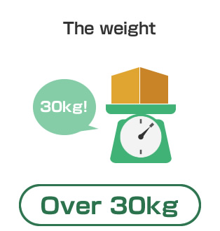 The weight Over 30kg